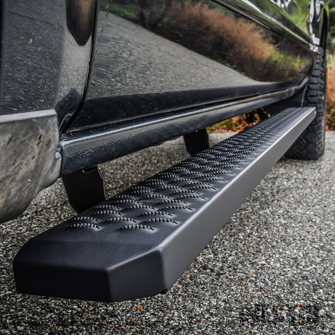 Westin Grate Steps Running Boards; Textured Black; 86 in.; Mount Kit Not Included;