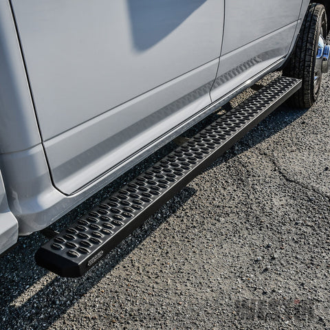 Westin Grate Steps Running Boards; Textured Black; 83 in.; Mount Kit Not Included;
