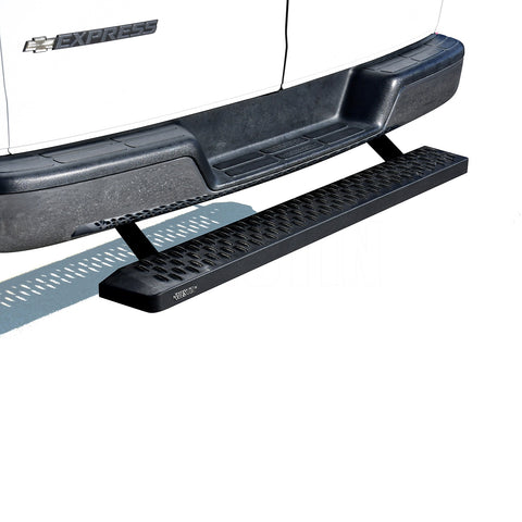 Westin Grate Steps Running Boards; Textured Black; Single 54 in. Passenger Sliding;
