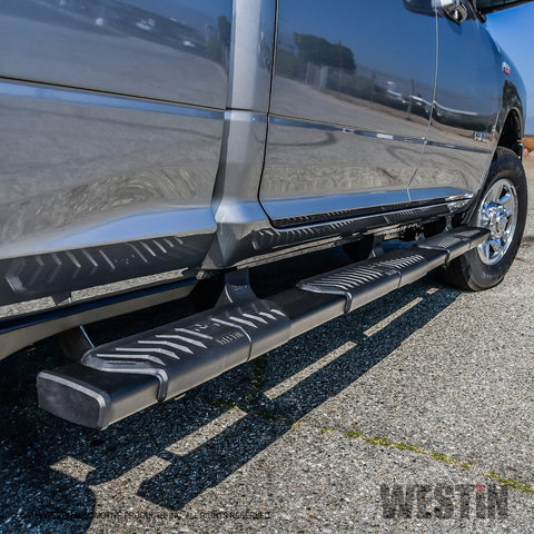Westin R5 M-Series Wheel-to-Wheel Nerf Step Bars; Textured Black; Steel;