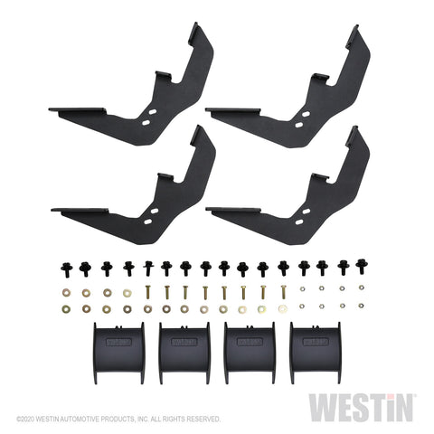 Westin R7 Nerf Step Bars; Black; Incl. Mount Kit And Hardware;