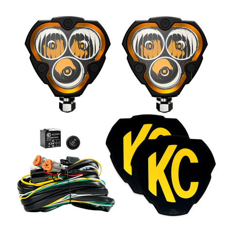 KC Hilites FLEX ERAâ„¢ 3 - 2-Light System - 40W Combo Beam