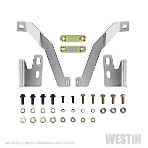 Westin E-Series Bull Bar; 3 in. Dia.; Polished Stainless Steel;