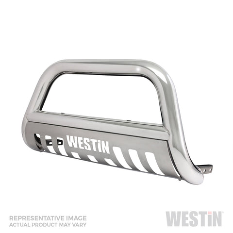 Westin E-Series Bull Bar; 3 in. Dia.; Polished Stainless Steel;