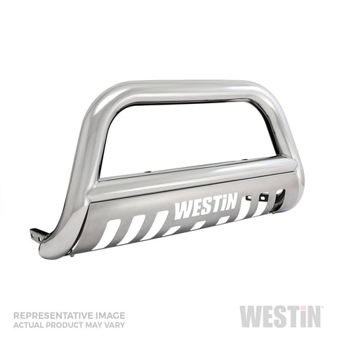 Westin E-Series Bull Bar; 3 in. Dia.; Polished Stainless Steel;
