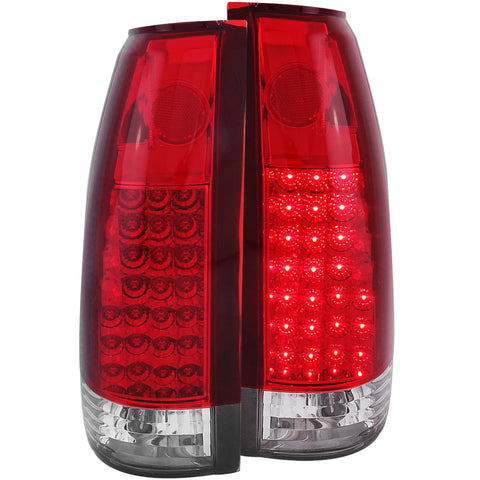 ANZO USA Tail Light Assembly; LED; Red/Clear Lens; G2; Pair;