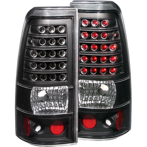 Anzo USA Tail Light Assembly; LED; Clear Lens; Black Housing; Pair;