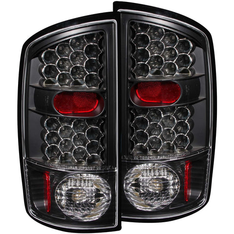 Anzo USA Tail Light Assembly; LED; Clear Lens; Black Housing; Pair;