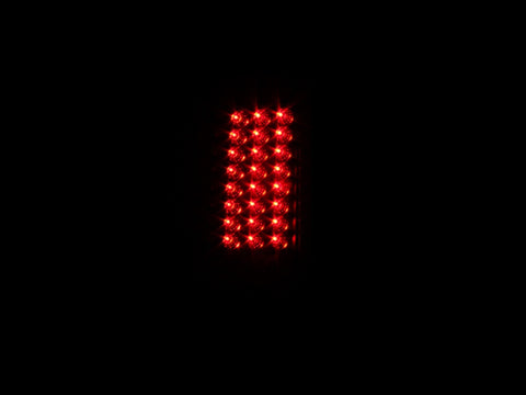 ANZO USA Tail Light Assembly; LED; Clear Lens; Black Housing; Pair;