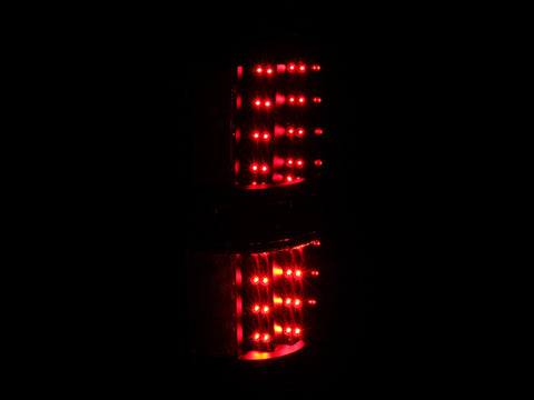 Anzo USA Tail Light Assembly; LED; Clear Lens; Black Housing; Pair;