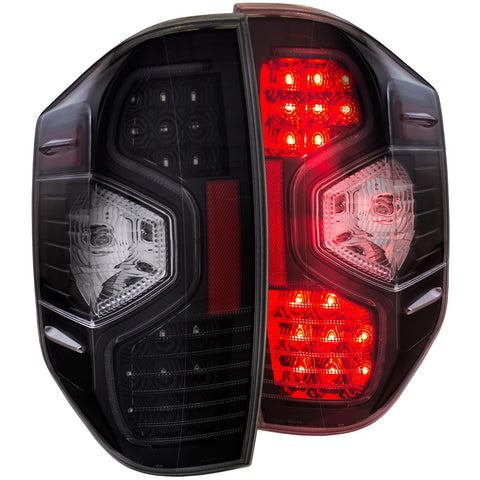 Anzo USA Tail Light Assembly; LED; Clear Lens; Black Housing; Pair;