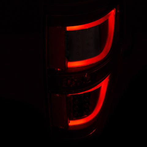 ANZO USA Tail Light Assembly; LED; Red/Clear Lens; Black Housing; Pair;