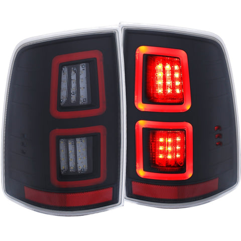 ANZO USA Tail Light Assembly; LED; Clear Lens; Black Housing; Pair;