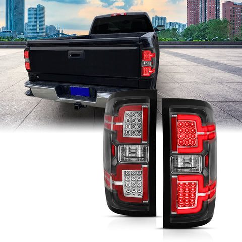ANZO USA LED Taillights Black w/ Sequential