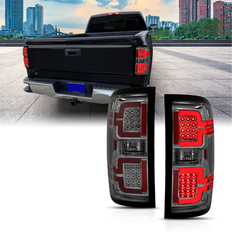 Anzo USA Tail Light Assembly; LED; Smoke Lens; Pair;