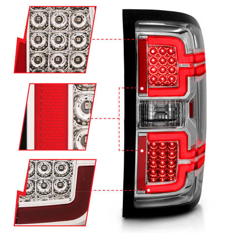 ANZO USA LED Taillights Chrome w/ Sequential