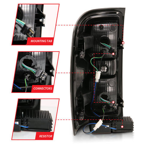 ANZO USA LED Taillights Chrome w/ Sequential
