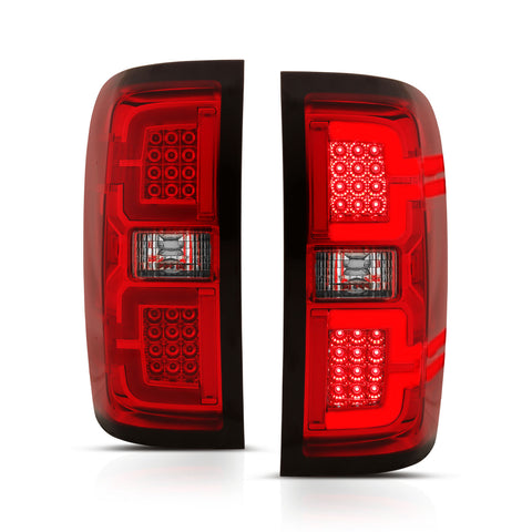 Anzo USA Tail Light Assembly; LED; Red/Clear Lens; Pair;