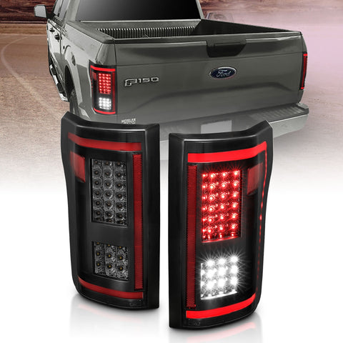 Anzo USA Tail Light Assembly; LED; w/Smoke Sequential Lens; Pair;