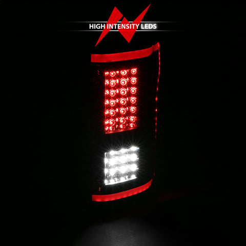 Anzo USA Tail Light Assembly; LED; w/Smoke Sequential Lens; Pair;