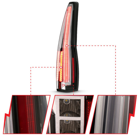ANZO USA LED Taillights Red/Clear