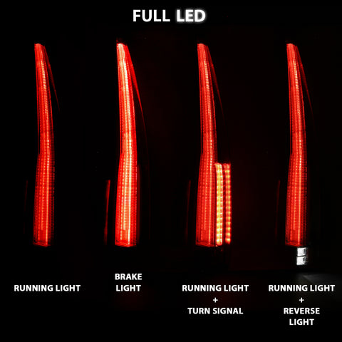 ANZO USA LED Taillights Red/Clear