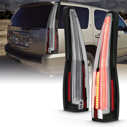 Anzo USA Tail Light Assembly; LED; Red/Clear Lens; Pair;