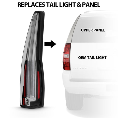 Anzo USA Tail Light Assembly; LED; Red/Clear Lens; Pair;