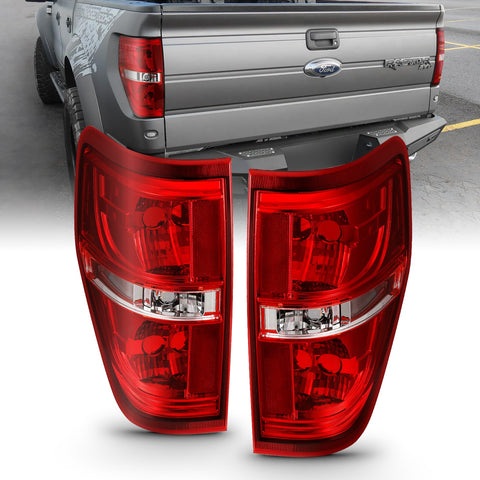 Anzo USA Tail Light Assembly; Red/Clear Lens; w/o Bulb; Pair;