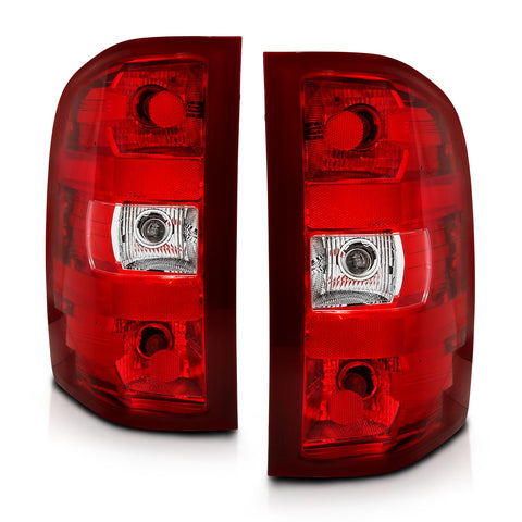Anzo USA Tail Light Assembly; Red/Clear Lens; OE Replacement;