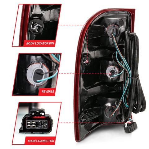 Anzo USA Tail Light Assembly; Red/Clear Lens; OE Replacement;