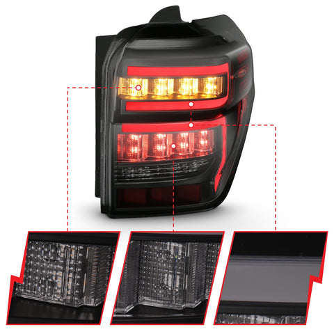 ANZO USA T.L Black Housing Smoke Lens Red Light Bar W/Sequential