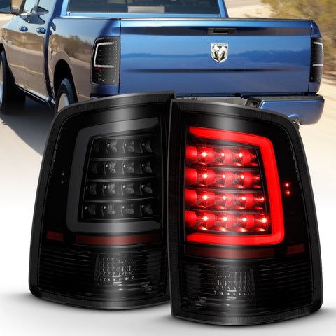 ANZO USA Tail Light Assembly; LED; Black Housing; Smoke Lens; Pair