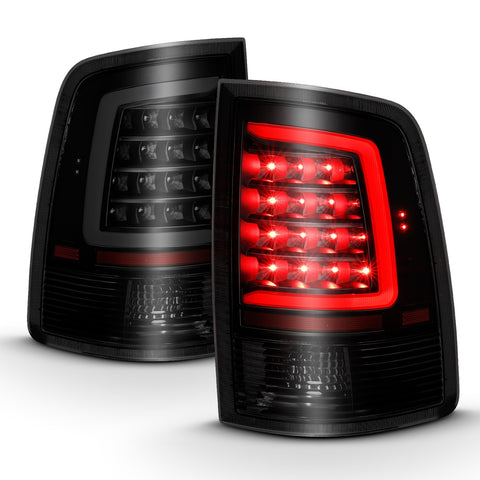 ANZO USA Tail Light Assembly; LED; Black Housing; Smoke Lens; Pair