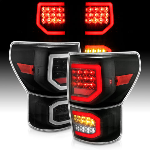 Anzo USA Tail Light Assembly; LED; Clear Lens; Black Housing; Pair;