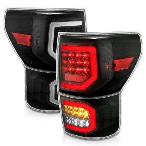 Anzo USA Tail Light Assembly; LED; Clear Lens; Black Housing; Pair;