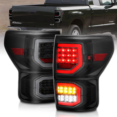 ANZO USA Tail Light Assembly; LED; Black Housing; Smoke Lens; Pair