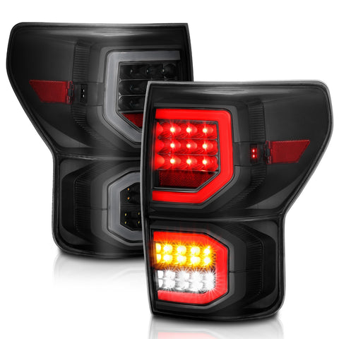 ANZO USA Tail Light Assembly; LED; Black Housing; Smoke Lens; Pair