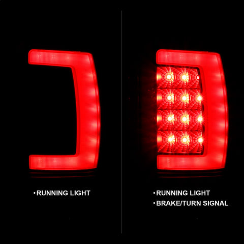 Anzo USA Tail Light Assembly; LED; Smoke Lens; Black Housing; Pair;
