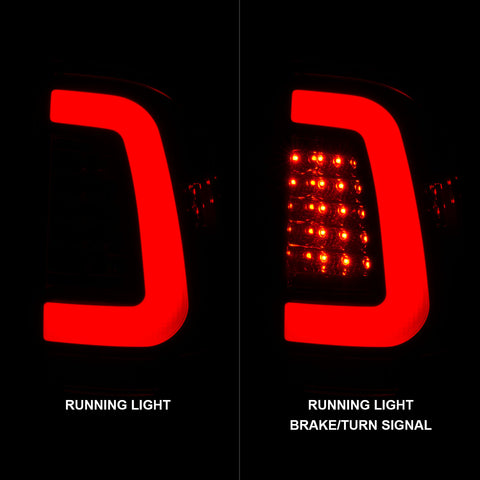 ANZO USA Tail Light Assembly; LED; Chrome Housing; Smoke Lens; Pair