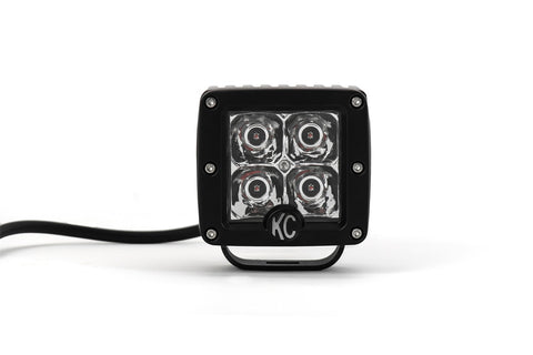 KC Hilites 3" C-Series C3 LED - 2-Light System - Amber - 12W Spot Beam