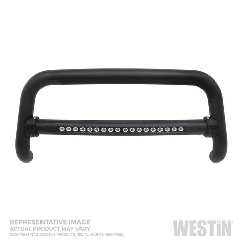 Westin Contour LED DRL Bull Bar; Steel; Textured Black;