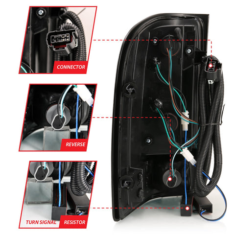Anzo USA Tail Light Assembly; LED; Chrome Lens; Pair;