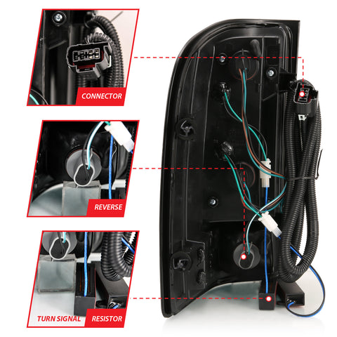 Anzo USA Tail Light Assembly; LED; Chrome Lens; Pair;