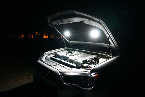 KC Hilites Cyclone LED - 2-Light Universal Under Hood Lighting System - 5W Flood Beam