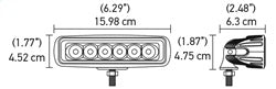 Hella HVF MINI LGHT BR 6LED PED OFF RD SPT MV