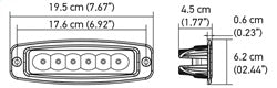Hella HVF MINI LGHT BR 6LED FLSH OFF RD FLD MV