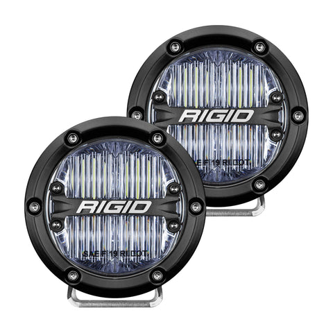 Rigid Industries RIGID 360-Series DOT/SAE J583 4 Inch White LED Fog Light; Pair