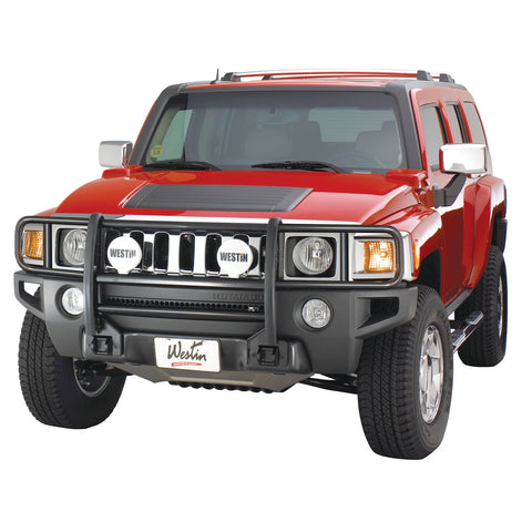 Westin Sportsman Grille Guard; Black; Steel;