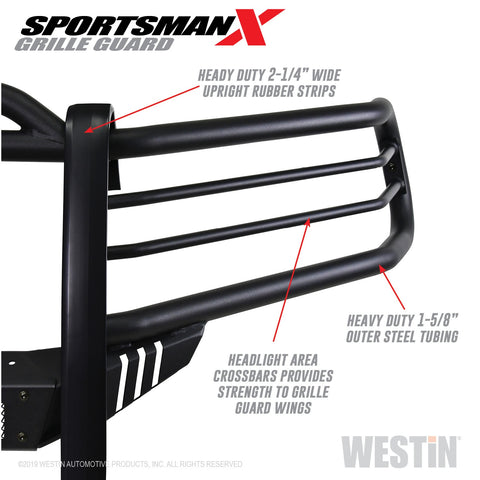 Westin Sportsman X Grille Guard; Textured Black;